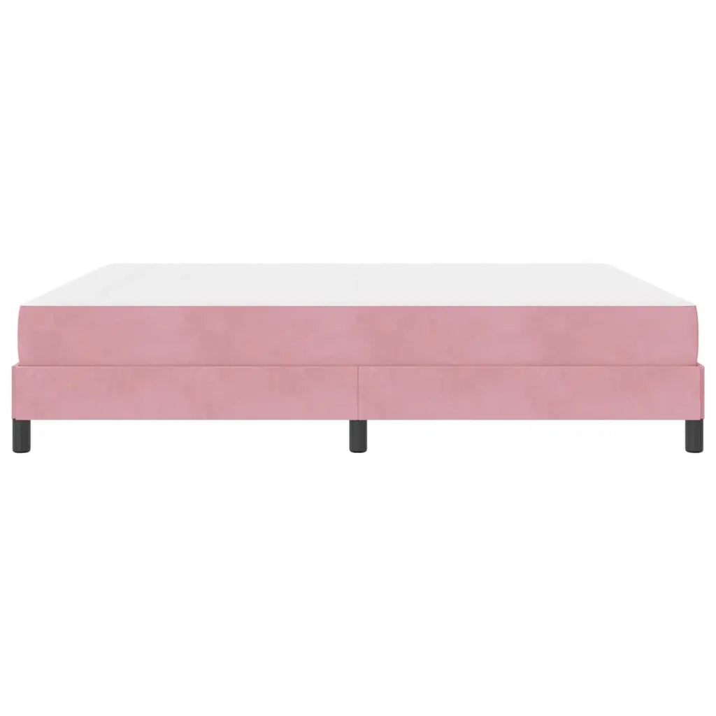 Letto a molle con materasso Rosa 180 x 210 cm Tessuto 3398760