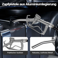 Serbatoio portatile per travaso carburante da 150 l con pompa da 12 V, pompa mobile per diesel e benzina