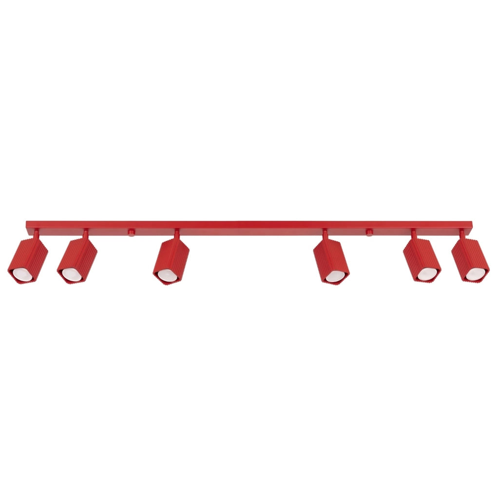 Plafoniera RAYO 6L rossa