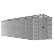 Casetta da giardino cabina ripostiglio casetta da esterno robusta casetta per attrezzi colore chiaro 191 x 810 x 198 cm acciaio zincato grigio 02_0022249