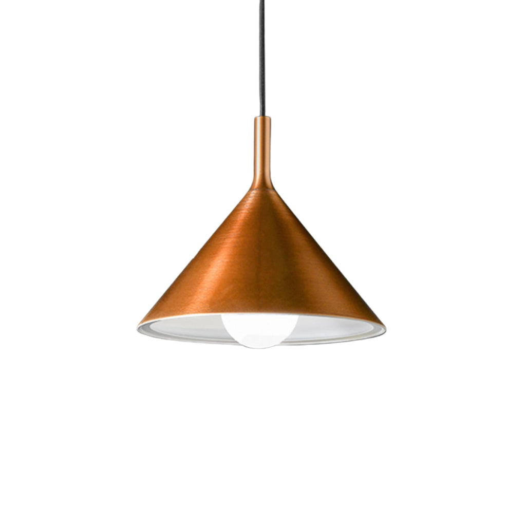 Lampada a Sospensione Barbie S/G Rame, Attacco E27, Max 60W, Struttura in Alluminio per Interni - Gea Luce
