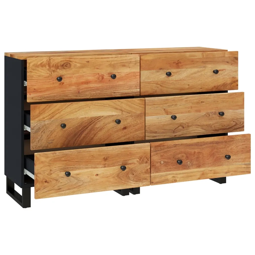 Credenze 2pz 60x33x75 cm in Legno Massello di Acacia  cod mxl 25115
