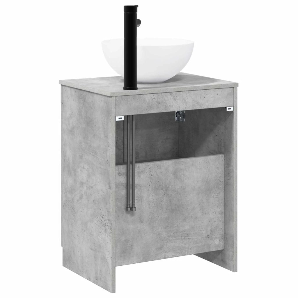 Set di mobili per il bagno Grigio Cemento Legno ingegnerizzato 3404217