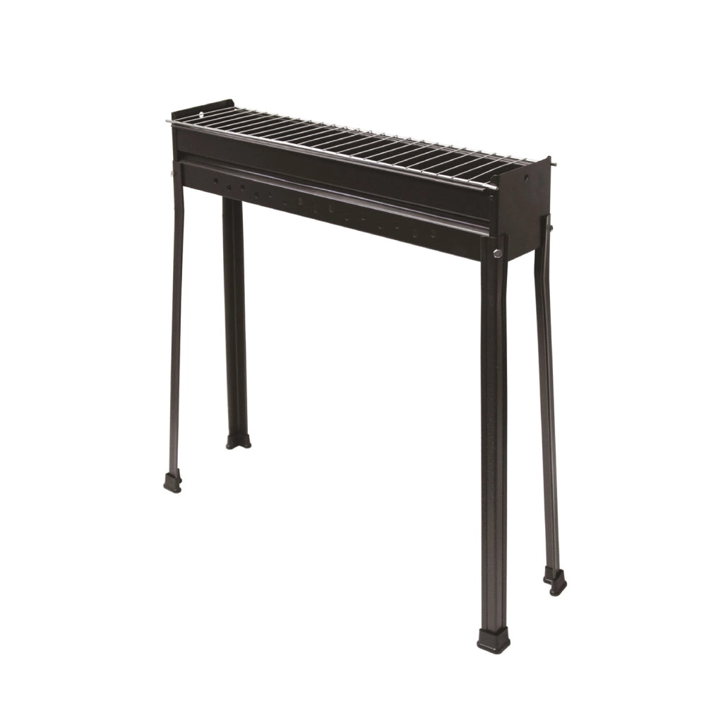 Cuoci Arrosticini a Carbone Erpinio 80x15x70 cm Braciere Estraibile in Acciaio Nero