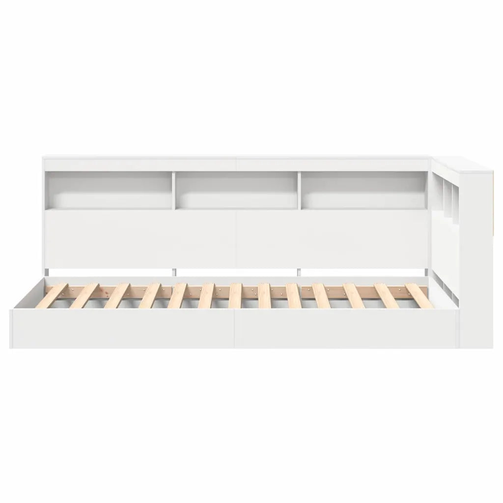 Letto Libreria Bianco 90 x 190 cm Legno multistrato 3335749