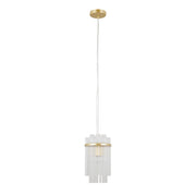 Lampada a sospensione Bonte 1xE27 oro vetro Italux