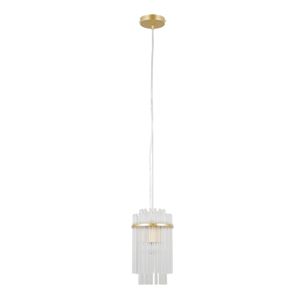 Lampada a sospensione Bonte 1xE27 oro vetro Italux