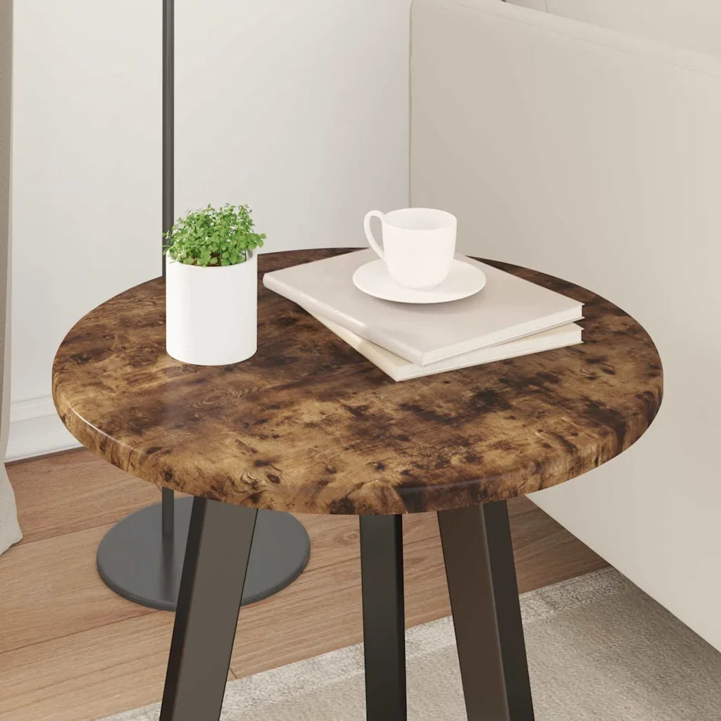 Piano del tavolo Rovere fumo Ø 40 x 1,5 cm Legno multistrato 880386