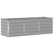 Fioriera | Cassetta per fiori | Vaso Grigio chiaro 240 x 80 x 75 cm Acciaio