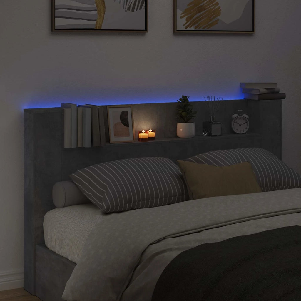 Testiera Letto Grigio Cemento Legno ingegnerizzato