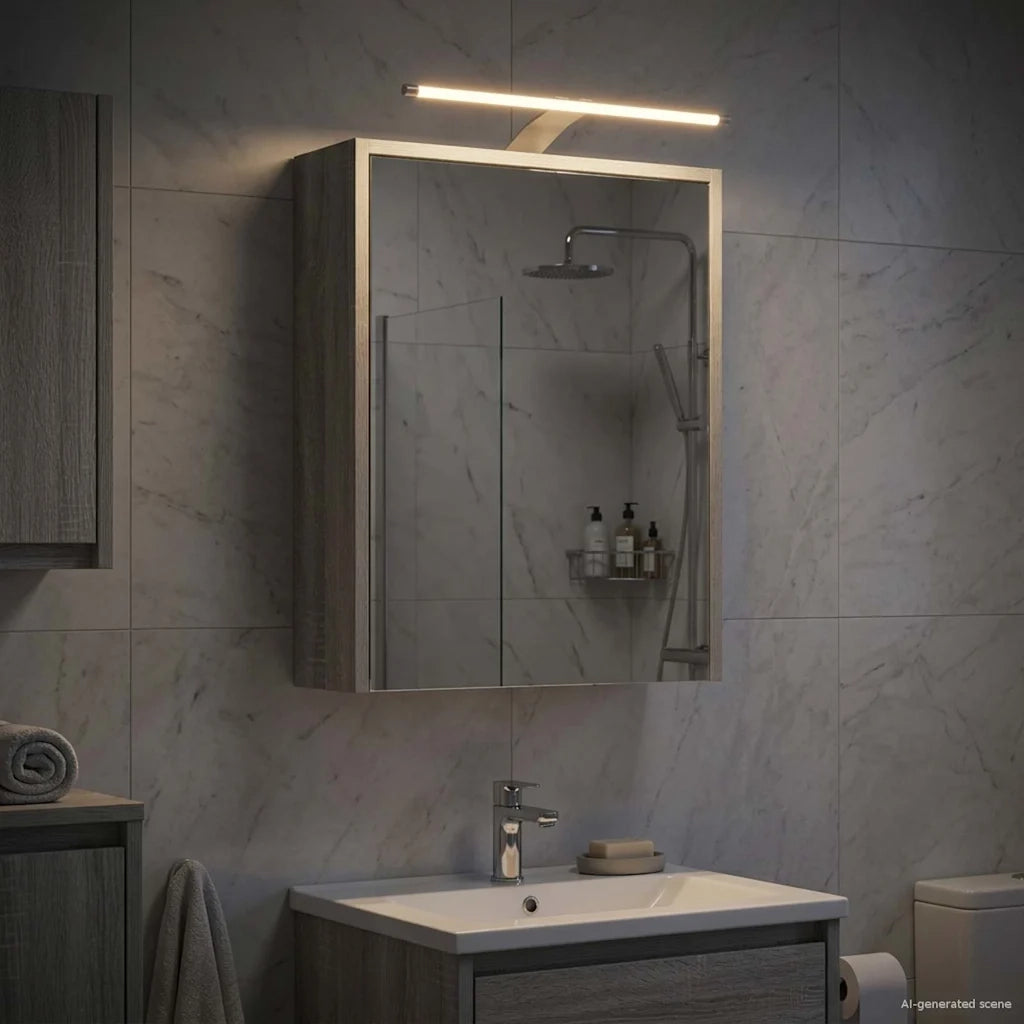 Mobiletto per specchio da bagno Grigio Sonoma 43 x 16 x 62.5 cm 889148