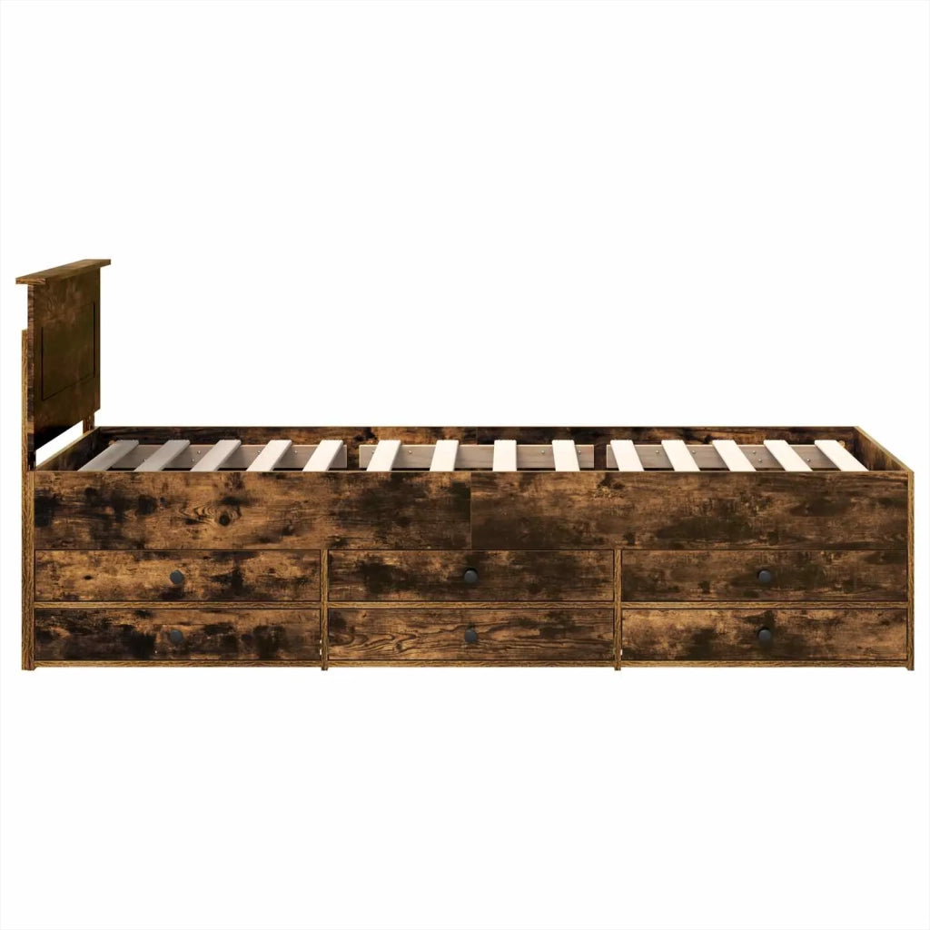 Daybed Rovere Affumicato e Nero 75 x 190 cm Legno multistrato 3408540