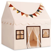 Tenda da gioco  con tappetino per bambini, Casetta da gioco antiscivolo imbottito Beige-Tende e Casette per bambini