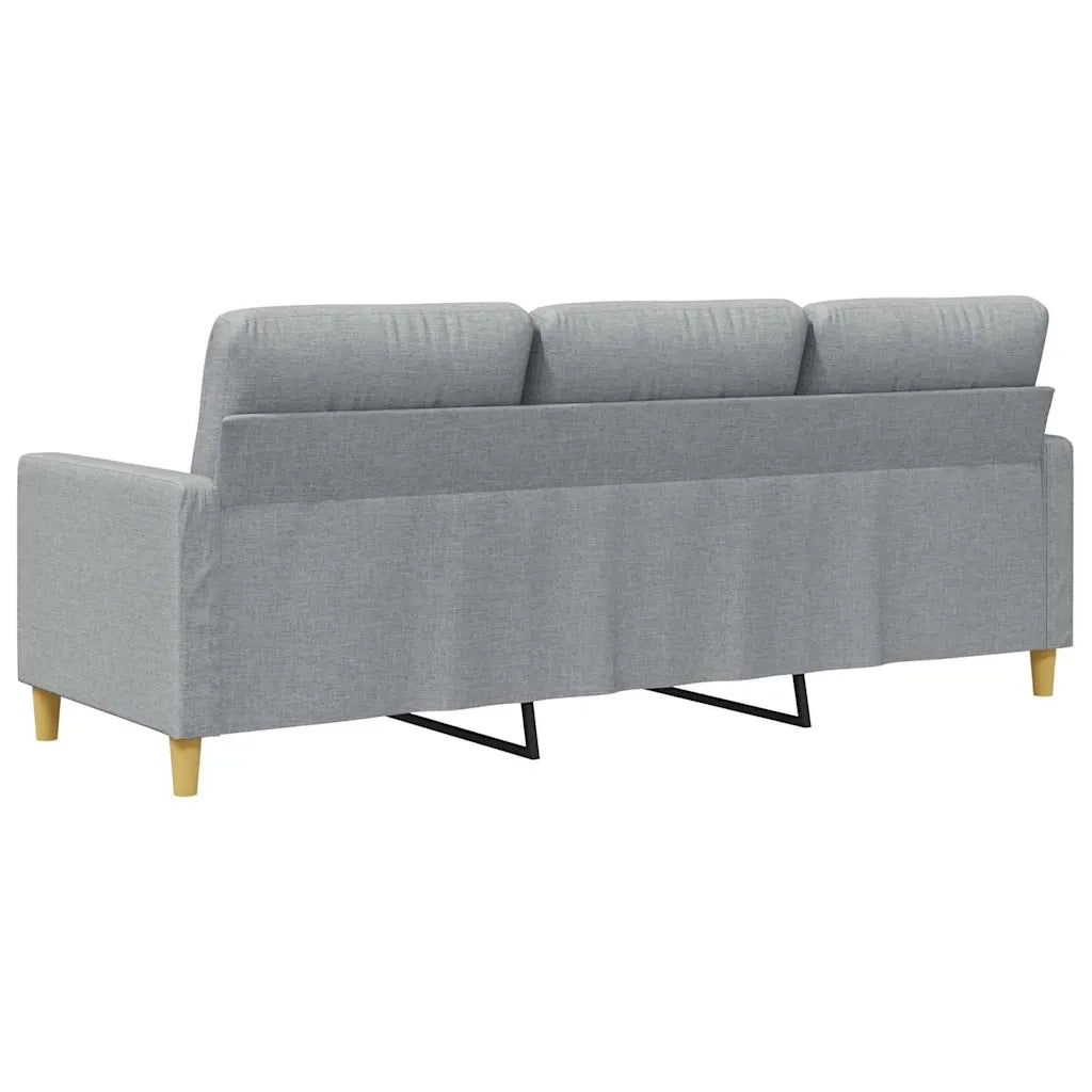 Divano | Divano da soggiorno | Sofa a 3 Posti Grigio Chiaro 180 cm in Tessuto