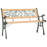 Panca da giardino arredo da esterno per terrazza 122 x 51 x 73 cm in legno massello di abete 02_0011216