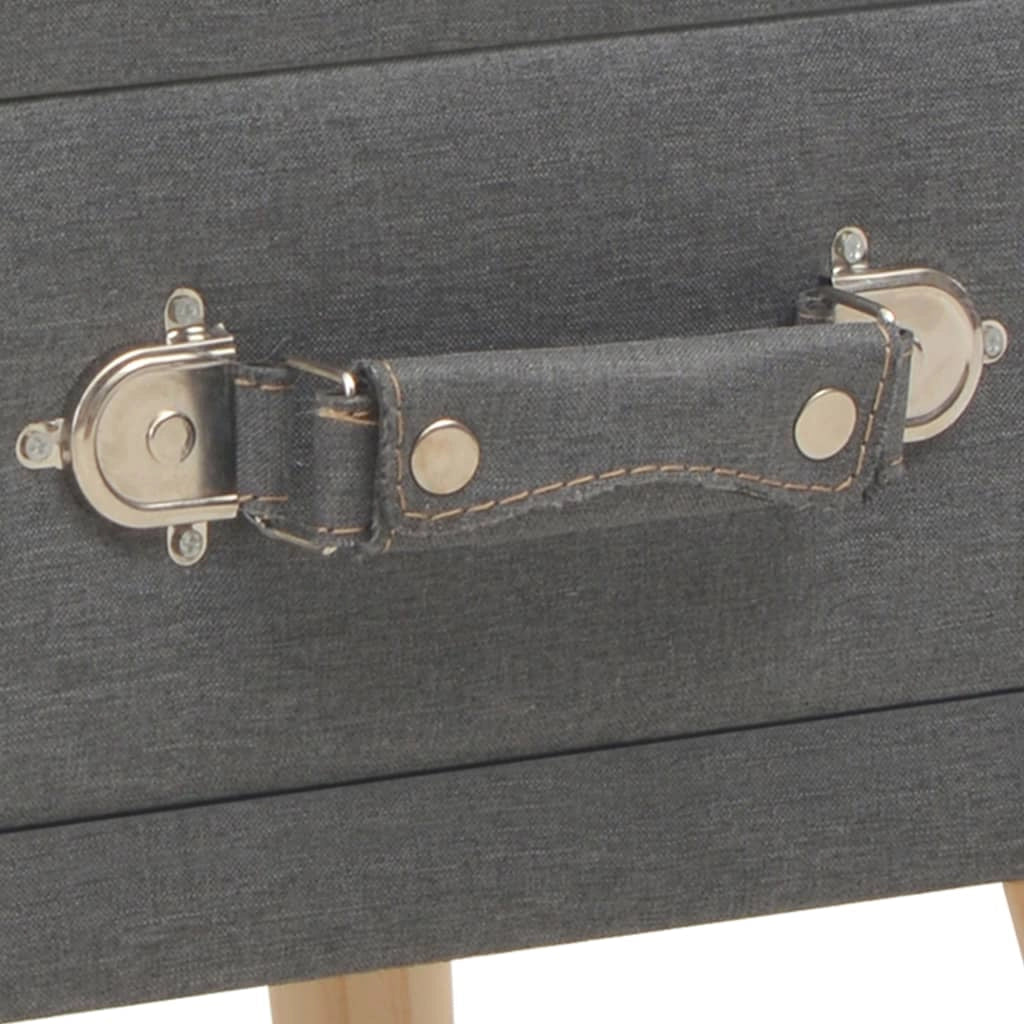 Comodino comodino cassettiera armadio mobili camera da letto 2 pz tessuto grigio scuro 40x35x40 cm 1402114