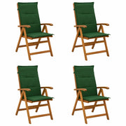 Sedie da giardino reclinabili 4 pz Naturale 3434469