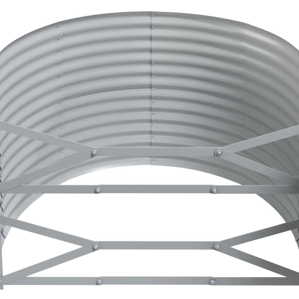 Letto Giardino Acciaio Verniciato a Polvere 175x100x68cm Grigio