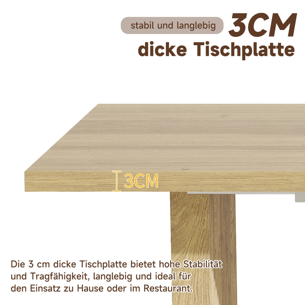 Tavolo da Pranzo Allungabile 140/200x90 cm ¨C MINIMAL ¨C Rovere, Rettangolare, 6-8 Persone