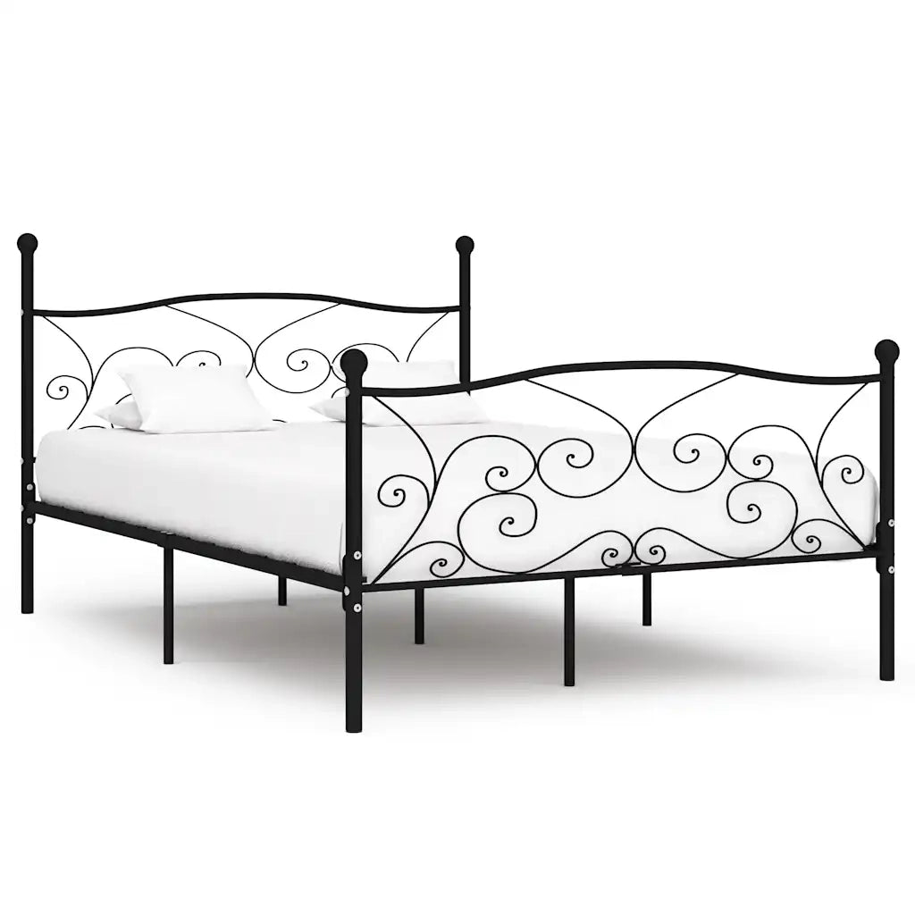 Giroletto con Doghe Nero in Metallo 140x200 cm 284457
