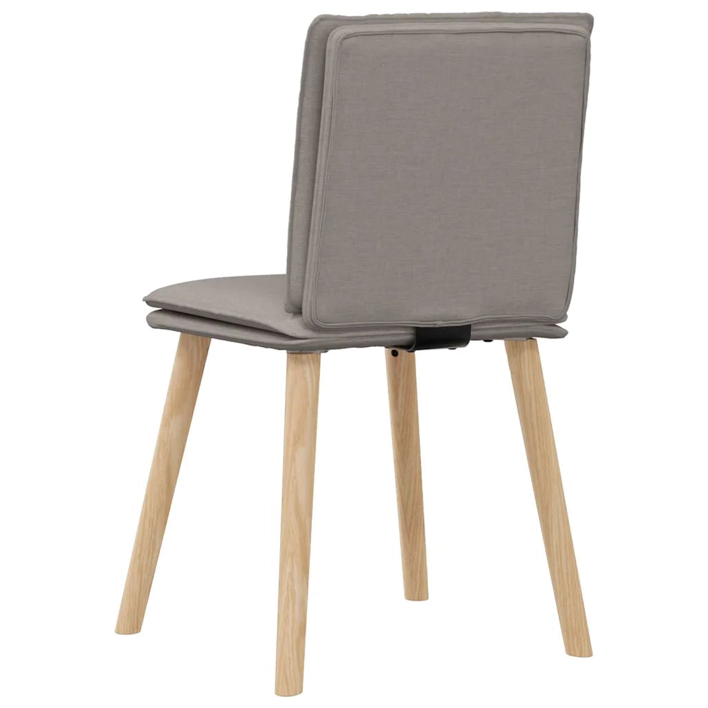 Sedie da Pranzo 4 pz Tortora in Tessuto 3315361