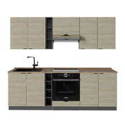 Cucina componibile Fame-Line Pannello in quercia/Antracite 235 cm, PL Rovere Vicco
