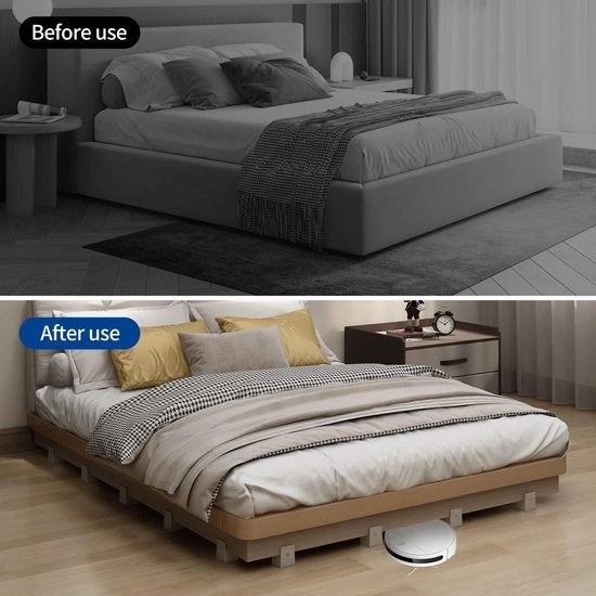Verstelbare bed- e meubelverhogers con vite a clip, 4-pack tavoli per divano con regolazione di altezza, aumentano l'altezza di 2 pollici, compatibili con passaggi di 0-2 pollici di larghezza dei piedi degli arredi (beige)