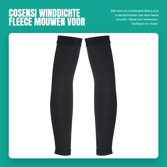 Moufleece Winddichetto - Fleece di Alta Qualità - Respirante - Comodo - Protezione contro il Freddo - Adatto per Ciclismo/Corsa in Telaio - Maniche a Cappuccio