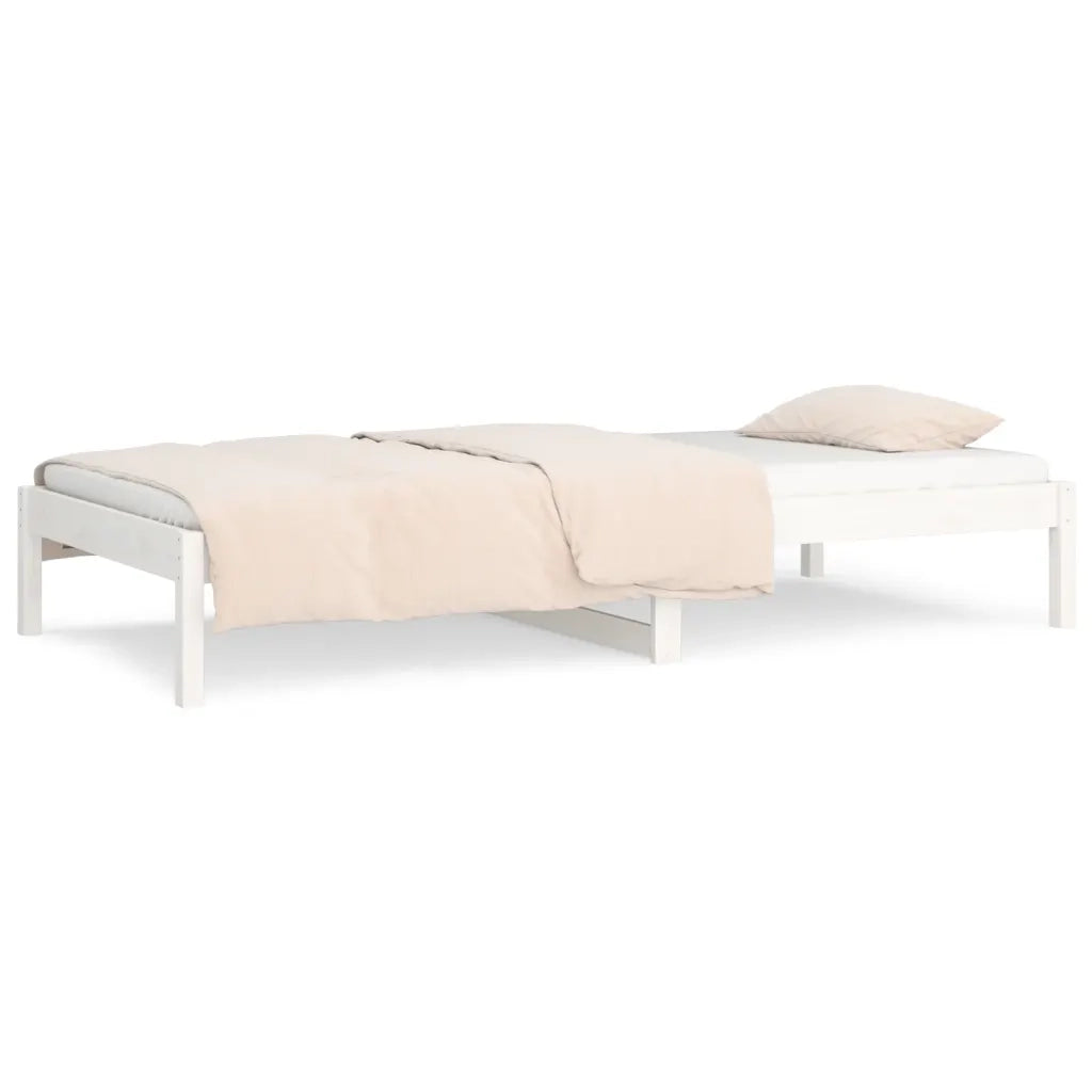 Dormeuse senza Materasso Bianca 80x200 cm Legno Massello Pino 820418