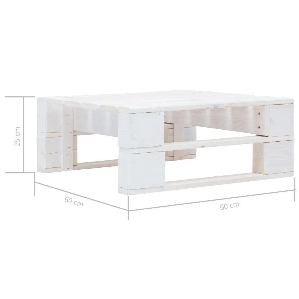 Set Divani in Pallet con Cuscini 4 pz in Pino Impregnato Bianco 3066789