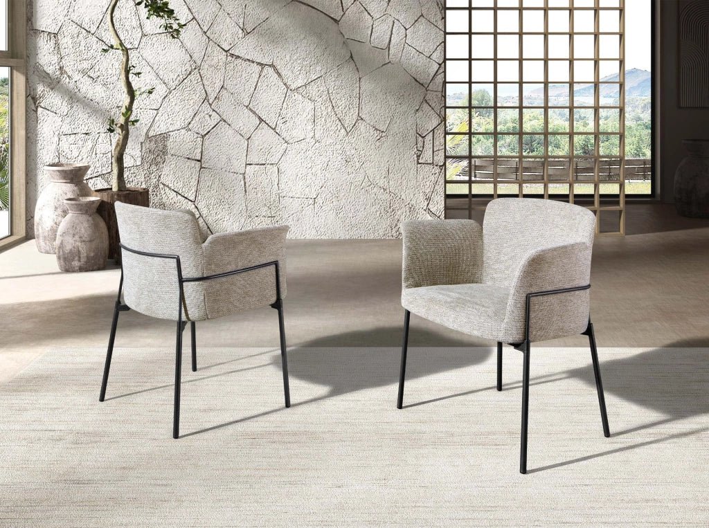 Sedia in tessuto grigio