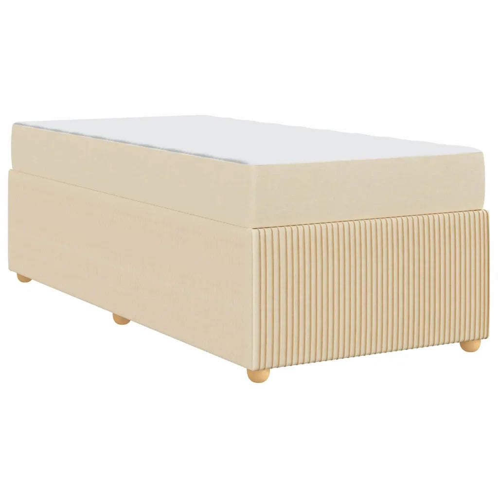 Struttura del letto con materasso Crema 80 x 200 cm Tessuto 3398319