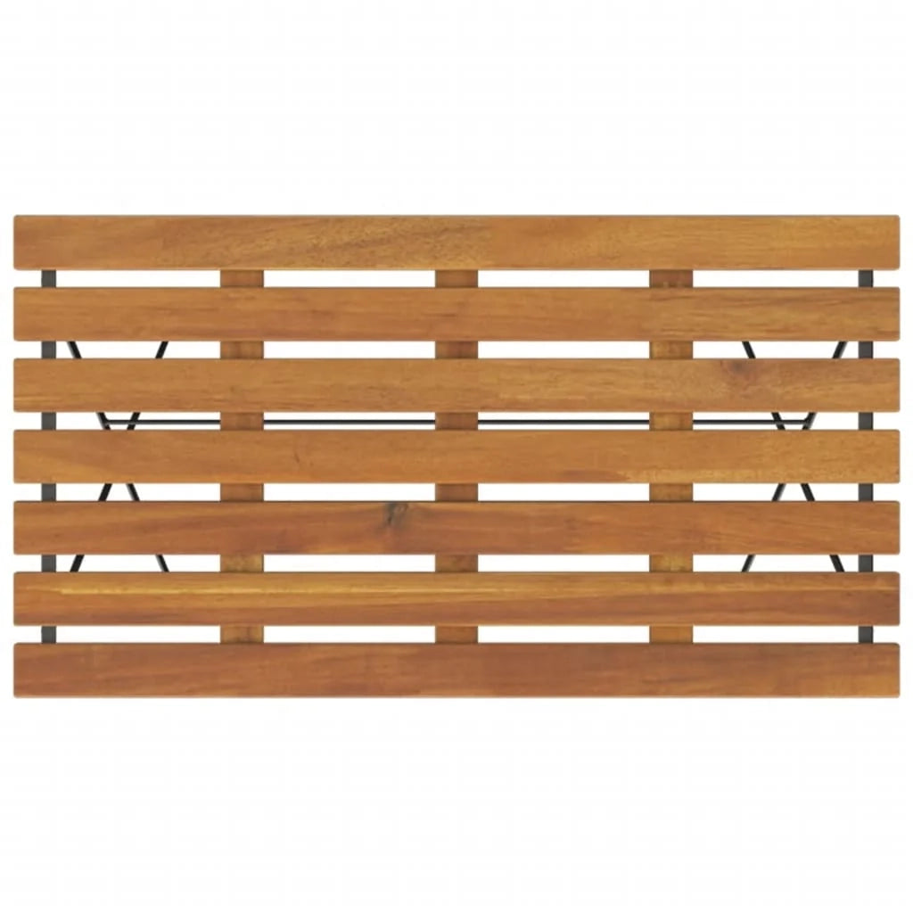 Set da bistrot pieghevole da esterno da 7 pezzi per giardino e patio realizzato in legno massello di acacia e acciaio 02_0013549