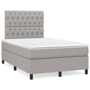 Letto a Molle Materasso e LED Grigio Chiaro 120x190 cm Tessuto 3270218