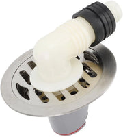 Sistema di scarico 10 cm - Acciaio inossidabile - Scarico doccia - Zona rasatura - Piastra antiscivolo - Facile da pulire - Scarico pavimento
