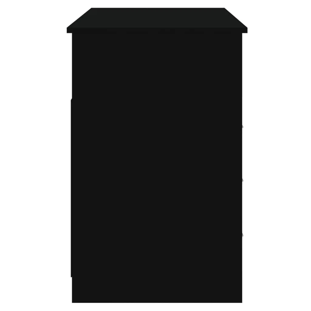 Scrivania tavolo postazione di lavoro scrivania per computer mobile da studio con cassetti 102 x 50 x 76 cm legno ingegnerizzato nero 02_0023473