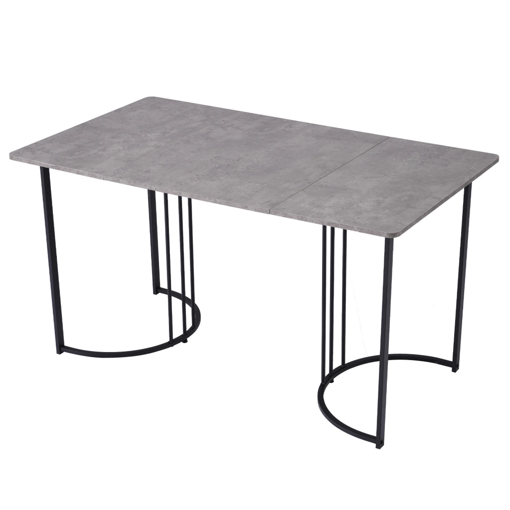 Set tavolo e 4 sedie 140x80 cm; design moderno; MDF; grigio