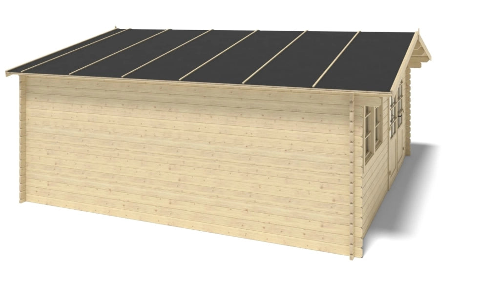 Casetta da giardino in legno - 25m2 - 5x5m - 34mm - colore: naturale - DOM722 - ALTANKA