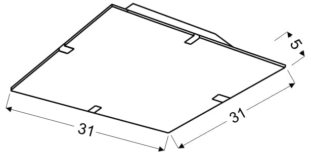 Plafoniera Candellux Georgia LED 10W 30x30 Cromata
