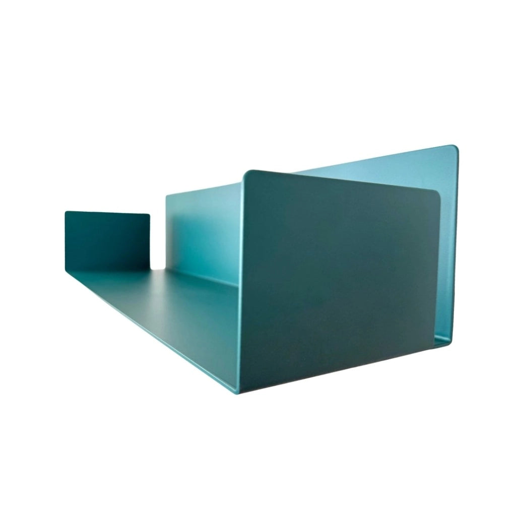 ZOI LINE180 Mensola 50 cm in Acciaio Verniciato 1,5 mm con Schiena 12 cm – Ripiano da Parete Moderno per Cucina, Bagno, Ingresso e Soggiorno Colore Mensole: Verde Petrolio
