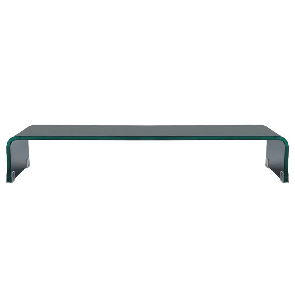 Mobile TV credenza design pratico supporto per monitor 70 cm vetro nero 2502230