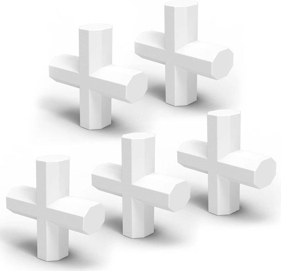 Barra di agitazione magnetica a forma di croce - 5 Pack - PTFE rivestita - 10 x 3 mm - Bianco