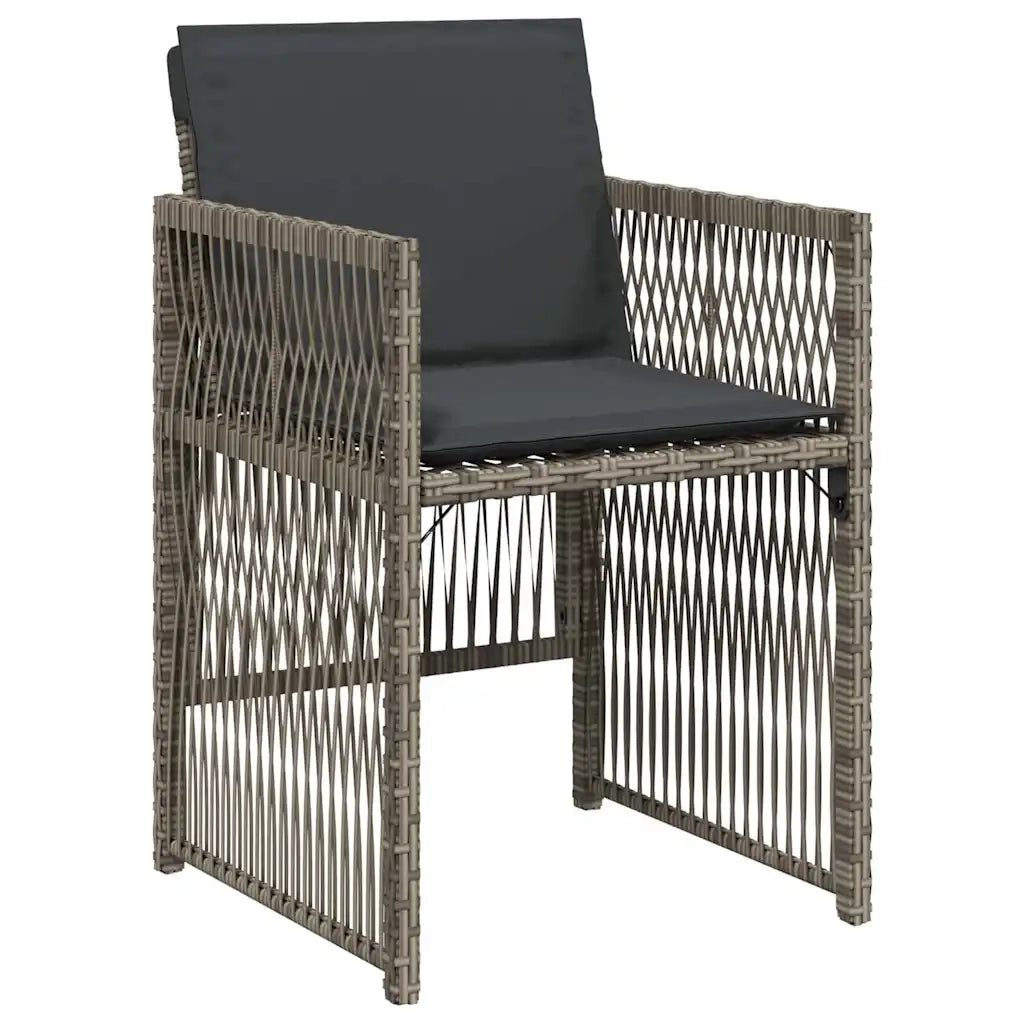 Set da Pranzo per Giardino 5 pcs Grigio