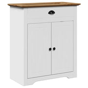 Mobile Lavabo | Armadio Lavabo da Bagno BODO Bianco e Marrone 70x35x80 cm