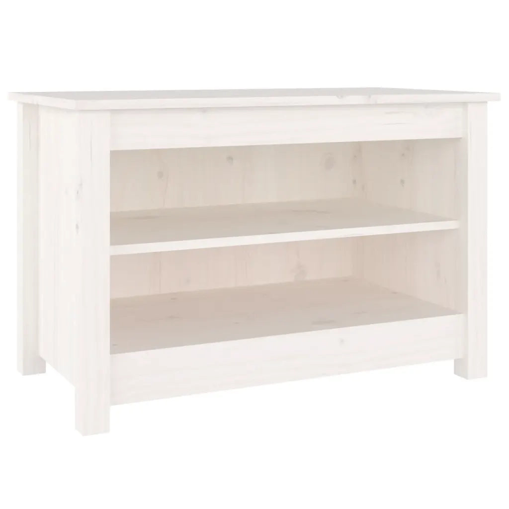 Scarpiera | Mobile per scarpe Bianca 70x38x45,5 cm in Legno Massello di Pino