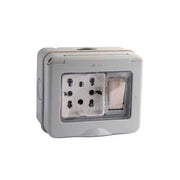 Presa Bipasso+Schuko Esterna + Deviatore Sportello