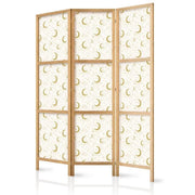 Paravento giapponese - Moonlit Nights - Delicate Moons and Clouds in Warm Tones Larghezza x Altezza Decor: 135x172