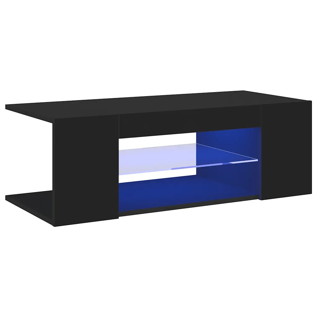 Mobile Porta TV con Luci LED Nero 90x39x30 cm 804239