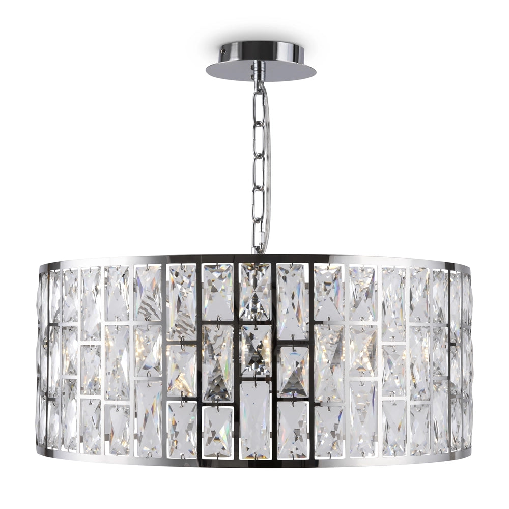 Lampadario cristallo cromato Maytoni Gelid 4xE27 Ø50