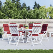 Cuscini Sedia con Schienale Alto 6 pz Rosso Vino Tessuto Oxfordcod mxl 70297